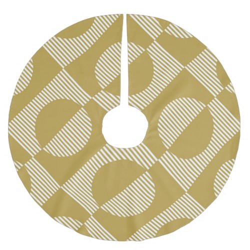 Abstract Vintage Geometric Seamless Brushed Polyester Tree Skirt