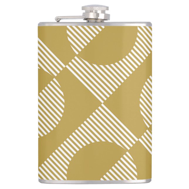 Abstract Vintage Geometric Seamless Flask (Front)