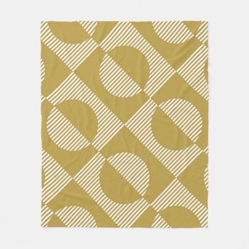 Abstract Vintage Geometric Seamless Fleece Blanket