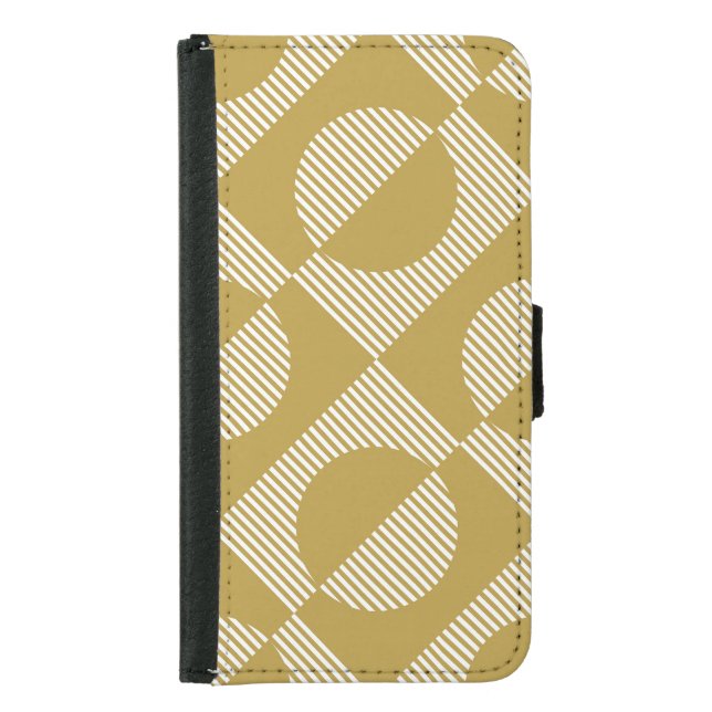 Abstract Vintage Geometric Seamless Samsung Galaxy Wallet Case (Front)