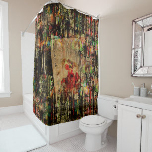 Joker Shower Curtain Bath Mat Toilet Cover Rug Blue Bathroom Decor 