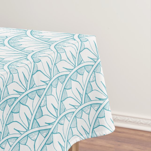 Abstract Vintage Medallion Pattern Tablecloth (In Situ)