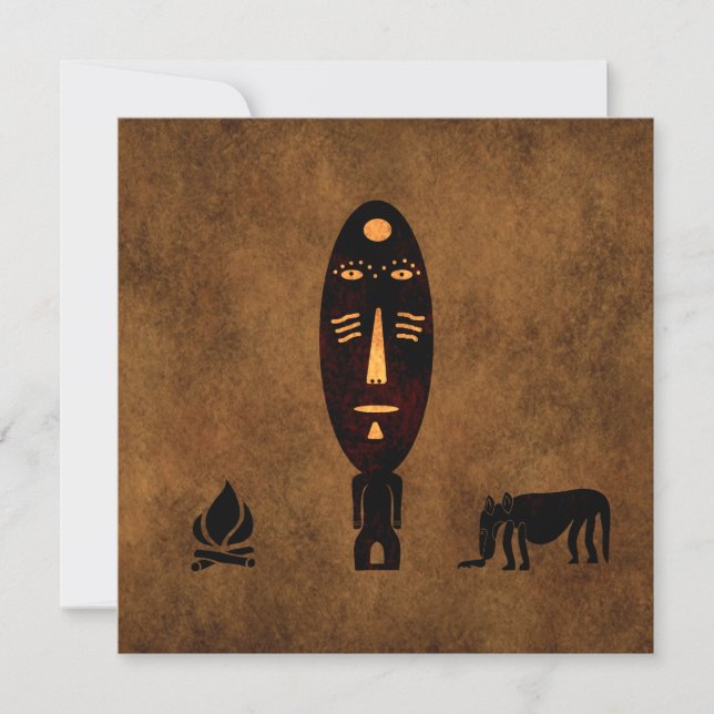 Abstract vintage old African tribal art (Front)