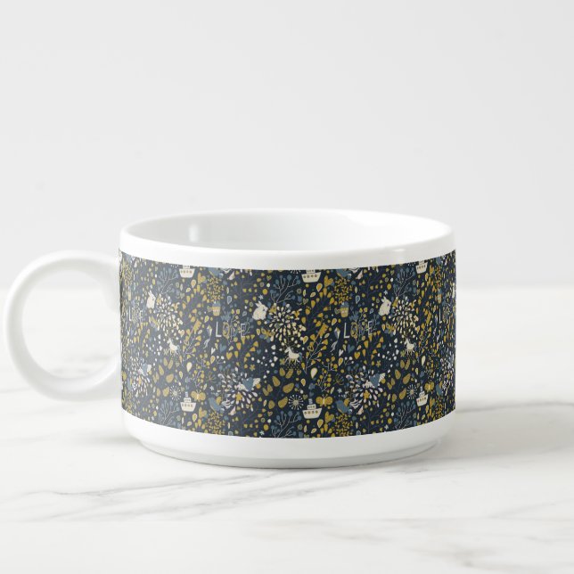 Abstract vintage pattern bowl (Right)