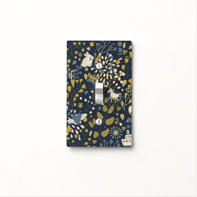 Abstract vintage pattern light switch cover (In Situ)