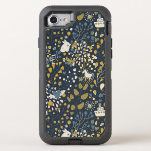 Abstract vintage pattern OtterBox defender iPhone SE/8/7 case