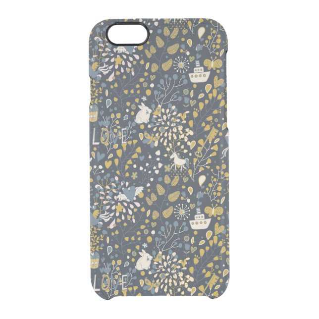 Abstract vintage pattern uncommon iPhone case (Back)
