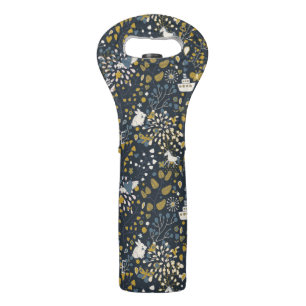 Abstract vintage pattern wine bag