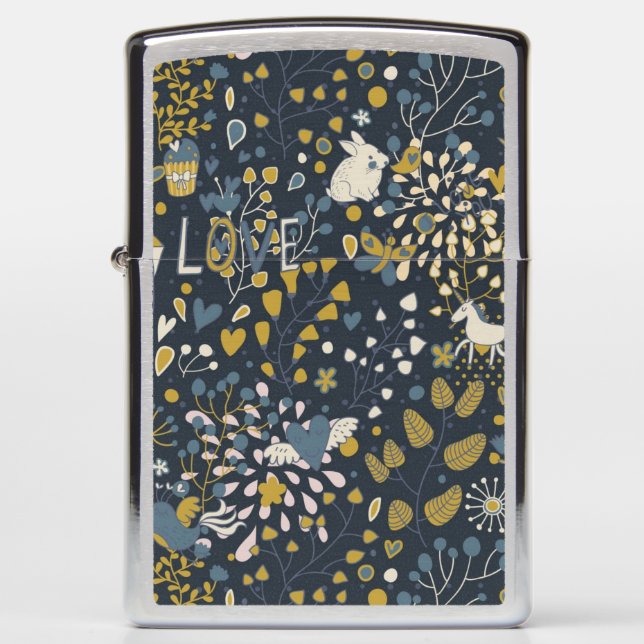 Abstract vintage pattern zippo lighter (Front)