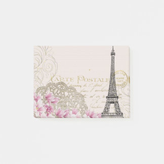 Abstract Vintage Romantic Eiffel Tower Art Post-it Notes