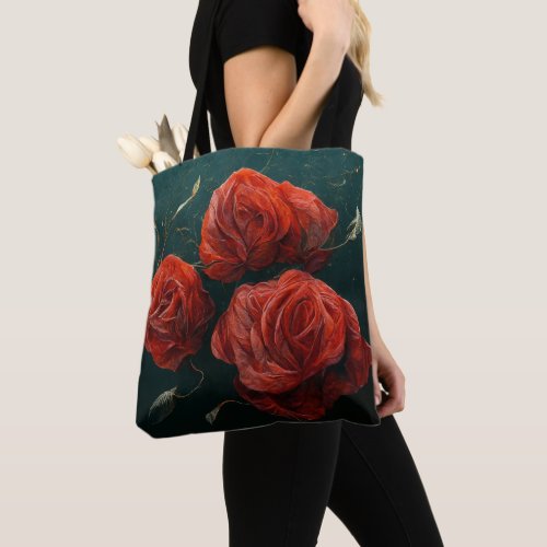 Abstract Vintage Roses Tote Bag