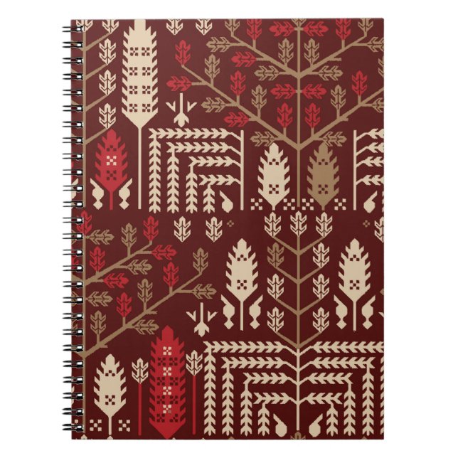 abstract vintage seamless graphical repeat pattern notebook (Front)