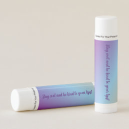 Abstract violet blue gradient lip balm