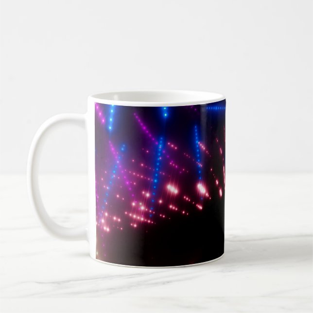 Abstract violet creative background. illustration  coffee mug (Left)