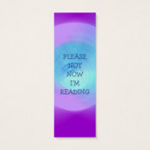 Abstract Violet Lens, ME TIME book mark (Back)