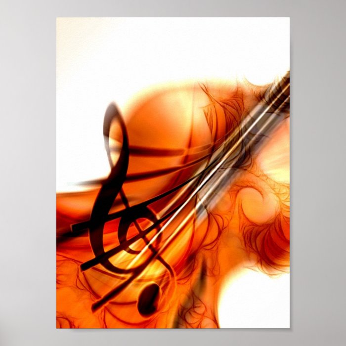 Abstract Violin Art Posters