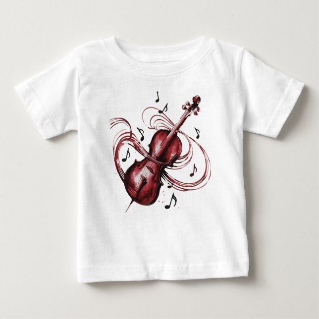 Abstract Violin Baby Jersey T-Shirt (Front)