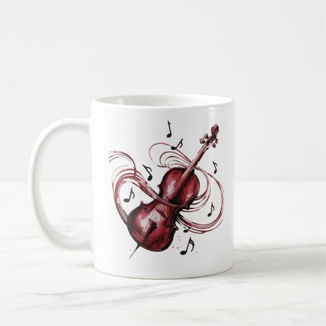abstract violin  coffee mug (Left)