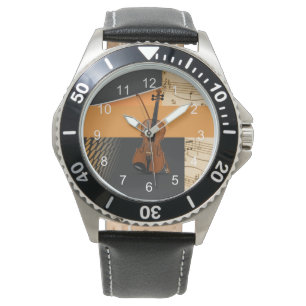 Abstract Violin Design Watch