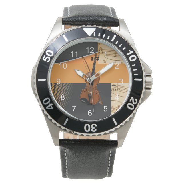 Abstract Violin Design Watch (Front)