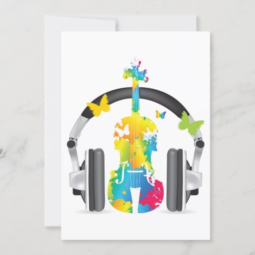 Abstract Violin Music Invitation