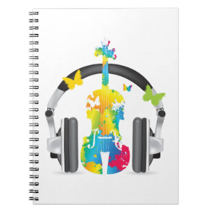 Abstract Violin Music Notebook