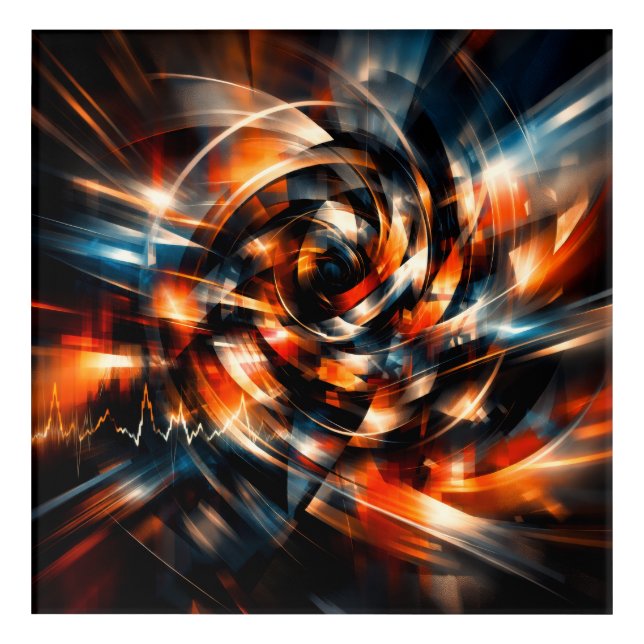 Abstract Vision of Motion & Mind Acrylic Print (Front)