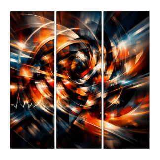 Abstract Vision of Motion & Mind Triptych