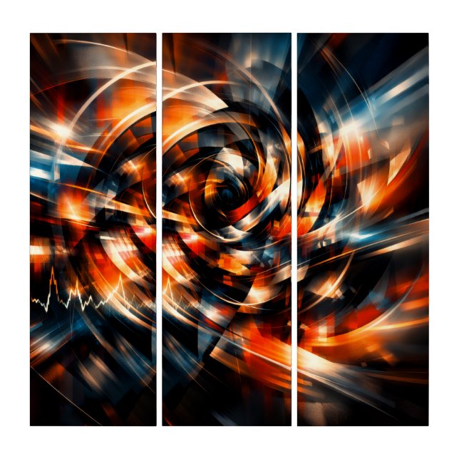 Abstract Vision of Motion & Mind Triptych (Front)