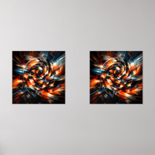 Abstract Vision of Motion & Mind Wall Art Sets