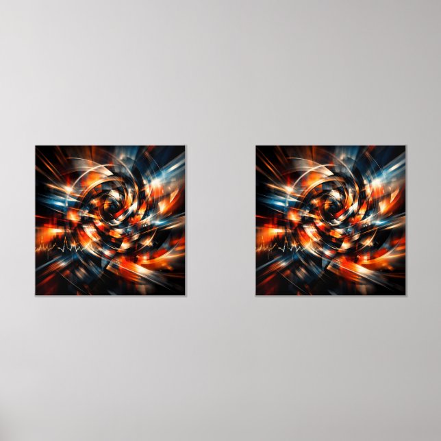 Abstract Vision of Motion & Mind Wall Art Sets (Front)