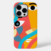 Abstract Vivid Color Face Art iPhone Case