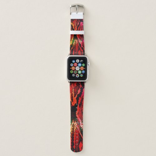 Abstract Vivid Colorful Animal Skin Apple Watch Band