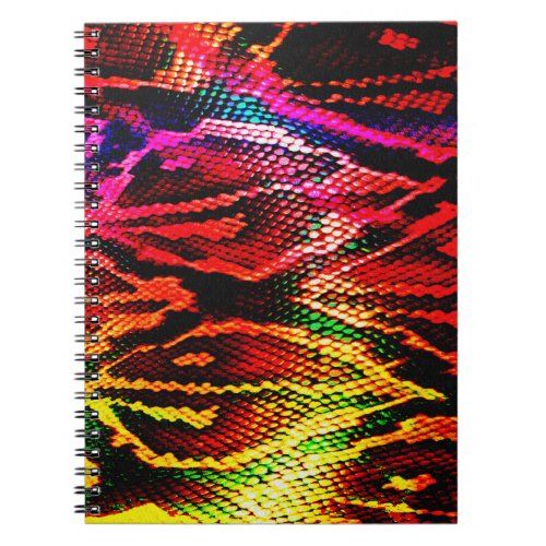 Abstract Vivid Colorful Animal Skin Notebook