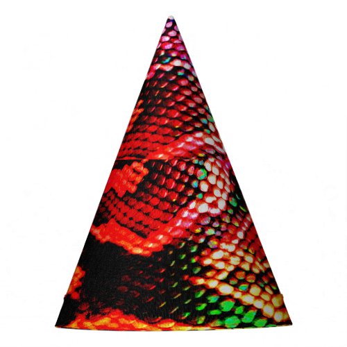 Abstract Vivid Colorful Animal Skin Party Hat