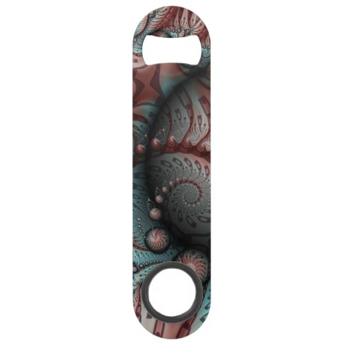 Abstract Vivid Fantasy Fractal Art Brown Blue Bar Key