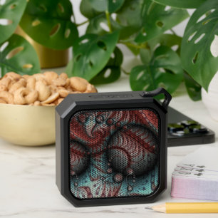 Abstract Vivid Fantasy Fractal Art Brown Blue Bluetooth Speaker