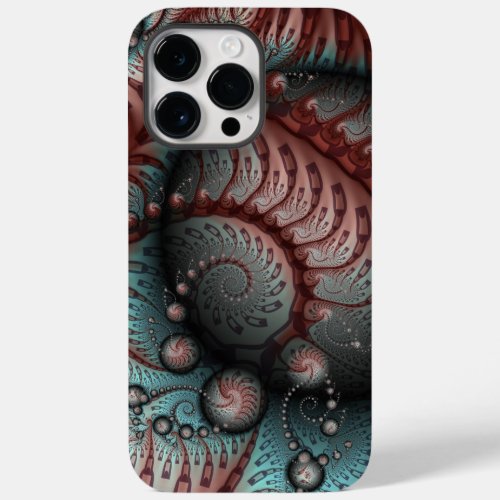 Abstract Vivid Fantasy Fractal Art Brown Blue Case_Mate iPhone 14 Pro Max Case