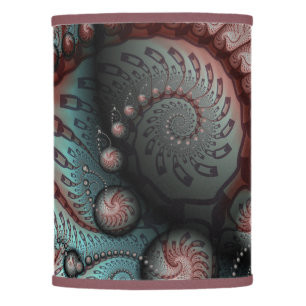 Abstract Vivid Fantasy Fractal Art Brown Blue Lamp Shade