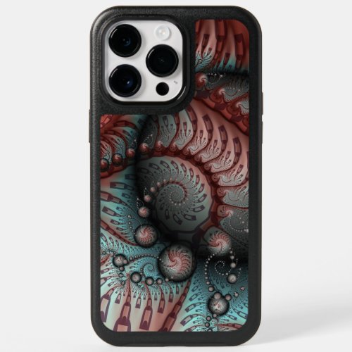 Abstract Vivid Fantasy Fractal Art Brown Blue OtterBox iPhone 14 Pro Max Case