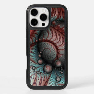 Abstract Vivid Fantasy Fractal Art Brown Blue iPhone 16 Pro Max Case