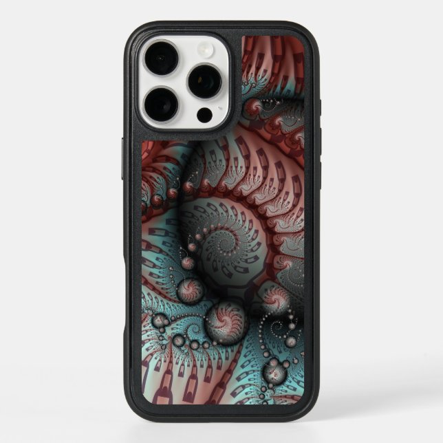 Abstract Vivid Fantasy Fractal Art Brown Blue Otterbox iPhone Case (Back)