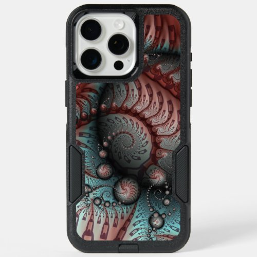 Abstract Vivid Fantasy Fractal Art Brown Blue iPhone 15 Pro Max Case