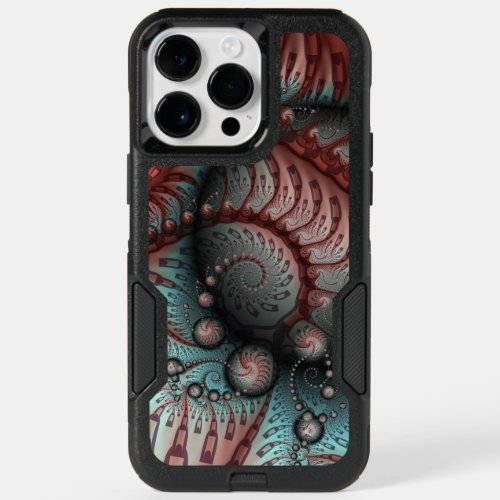 Abstract Vivid Fantasy Fractal Art Brown Blue OtterBox iPhone 14 Pro Max Case