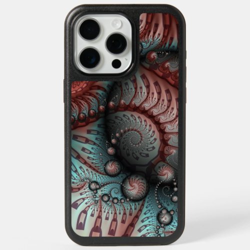Abstract Vivid Fantasy Fractal Art Brown Blue iPhone 15 Pro Max Case