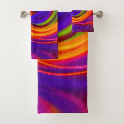 Abstract Vortex Bath Towel Set