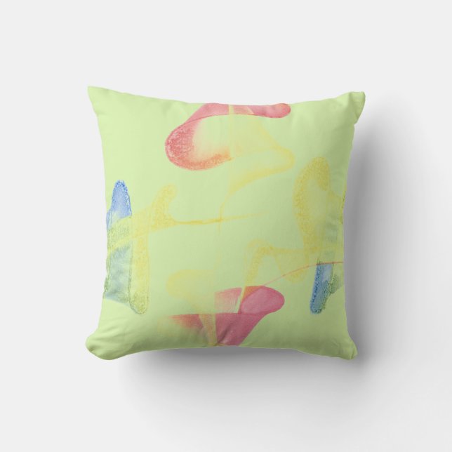 Abstract Vortex Funnels Red Blue Yellow Pillows (Front)