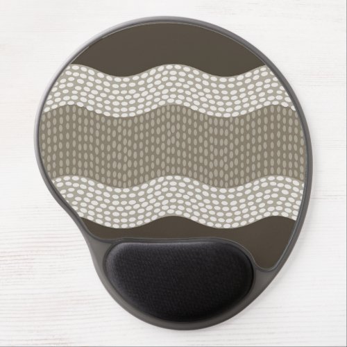 Abstract Wabi Sabi River Brown Beige Gel Mouse Pad