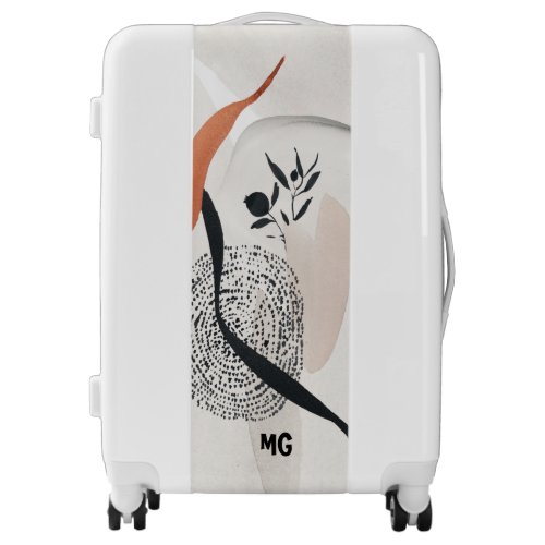 Abstract Wabi Wabi Zen Soft Shapes Monogram Luggage