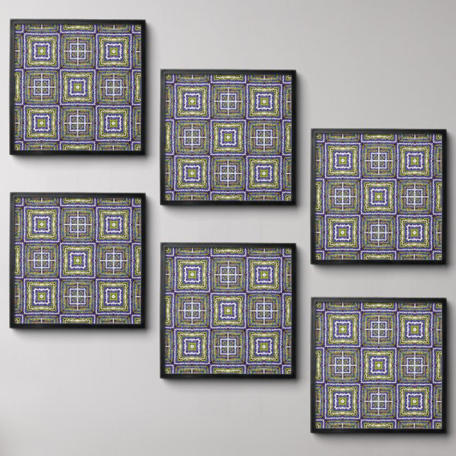 Abstract Wall Art Decor Peel And Stick Photo Tile (Front Set)